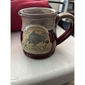 Deneen‎ Pottery Mug Pilgrim's Inn Timeless Island Elegance Burgundy & Beige